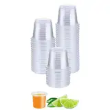 Panexf 50 Stück Schnapsgläser Plastik, 2cl/20ml Shotgläser plastikbecher Schnapsbecher aus PP - Material, Wiederverwendbarer Trinkbecher für Party Spaß