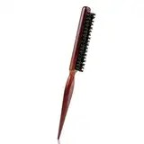 Haarbürste Wildschweinborsten Sleek Bun BüRste Teasing Hair Brush Boar Bristle Wildschweinborsten BüRste Weiche Naturborsten Haar BüRste ToupierbüRste Mit Holzgrif BüRste für Sleek Zopf