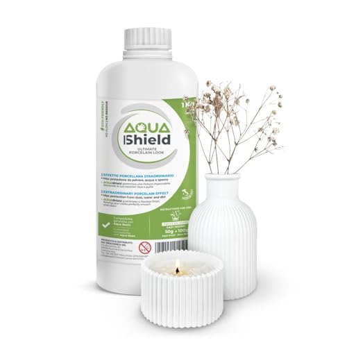 Reschimica Zusatzstoff, der Ihre Kreationen aus Öko-Harz und Gips wasserfest, glänzend und ultra-beständig macht – AQUA SHIELD (1kg)
