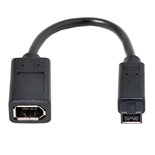 Cablecc Adapter IEEE 1394 Firewire-Kabel 6-polige Buchse auf 1394b 9-poligen Stecker, 400 auf 800, 20 cm