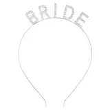 Andibro Bride Haarreif, Glitzernde Strasssteine Braut-Stirnband Königin Tiara Hochzeit Kopfschmuck für Brautdusche Verlobung junggesellenabschied Bachelorette Party Haar Accessoires Frauen Mädchen