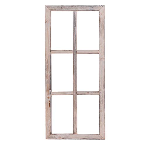 UNUS Deko Fenster aus Holz, Fensterrahmen im Vintage Design, Bilderrahmen rechteckig 76 x 32 x 2 cm