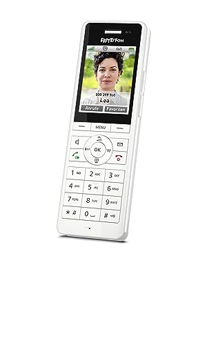FRITZ!Fon X6 White DECT-Komforttelefon (hochwertiges Farbdisplay, HD-Telefonie, Full-Duplex-Freisprechen, Steuerung FRITZ!Box-Funktionen), weiß, deutschsprachige Version