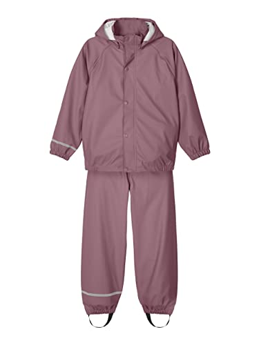 NAME IT Unisex Nkndry Rain Noos Regen Set, Wistful Mauve, 104 EU