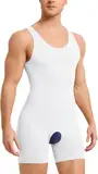 Gotoly Herren Shapewear Bodysuit Bauchweg Stark Formend Full Body Shaper mit Bein Shorts Abnehmen Shaping Taillenformer Kompressionsshirt Unterhemden Für Männer