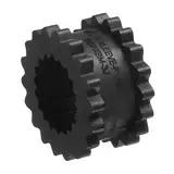 sourcing map Kupplungshülse Elastomer 3JE Getriebehülse Kupplungseinsatz Solide Ausführung Nitrilkautschuk 2,6 cm ID x 4,8 cm OD x 2,5 cm Elastomerlänge