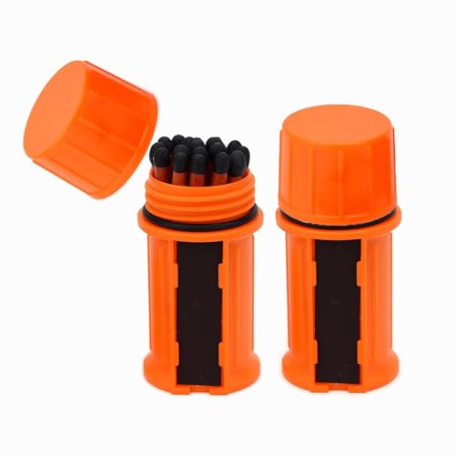 Waterproof Matches Survival Kit, Stormproof Matches with Water Proof Case, 20Pcs Stormproof Waterproof Longer Matches for Hiking Camping (2Packs)