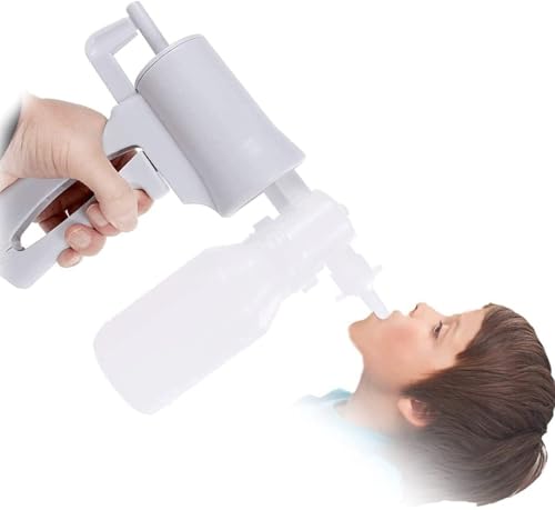 MIRCTRI Manuelle Saugpumpe mit 5 weichen Kathetern, manuelles Schleim-Saugpumpengerät, tragbares Schleim-Schleim-Sekretionsgerät, Haushaltstherapie-Set für ältere Menschen und Kinder