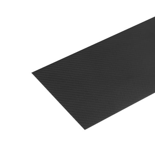 QUARKZMAN 1Stk Kohlefaser Blatt 250×100×0.5mm Matt Oberfläche Pultrudierte Flach Kohlefaser Brett Platte Twill Gewebe Panel Blatt für Drachen RC Flugzeug