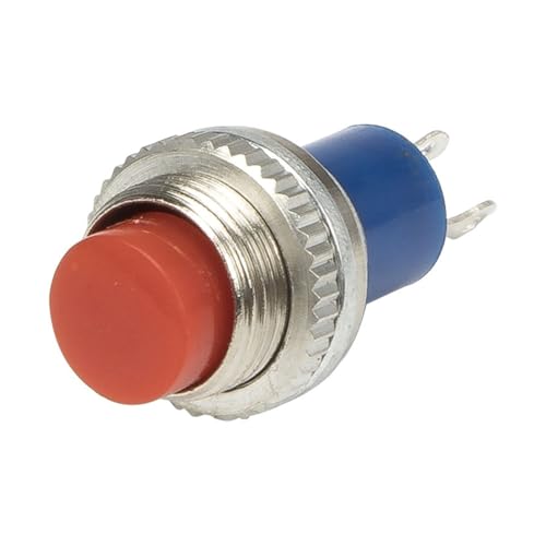 BADIKA 10 Teile/los DS-315 10mm Reset AUF - (Off) Push Button Schalter SPST pushbutton(Red)