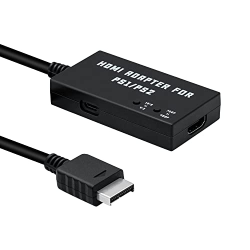 Mcbazel PS1/PS2 HDMI Adapter Unterstützung 4:3/16:9 Bildschirmverhältnis 480p/720p HDMI Konverter für PS1/PS2