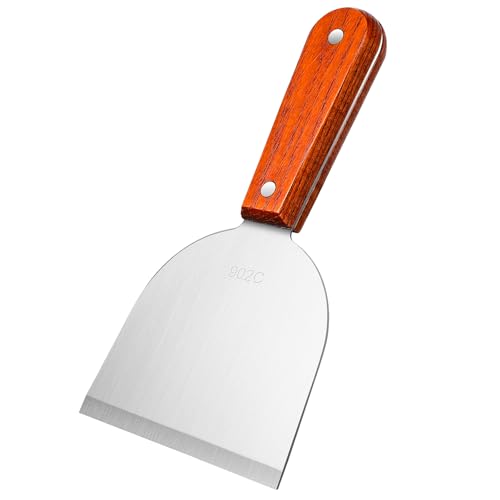 UPKOCH Dreieckspachtel aus Edelstahl Teigschaber mit Griff Pancake Spatel Turner Spatel für Grill Grill Kochen 19 x 10,3 cm