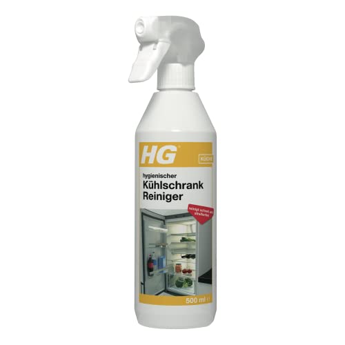 HG Hygienischer Kühlschrank-Reiniger, ein schnell trocknender und frisch riechender Kühlschrankreiniger für eine schnelle, streifenfreie und hygienisch gründliche Reinigung - 500 ml