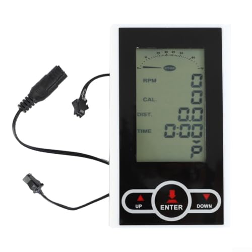 ZYWUOY Heimtrainer Tachometer, Instant Speed Heimtrainer Monitor Tachometer, genaue Zeiten, Kalorien, Kilometer, Herzfrequenz, 19L45C2P989M66957M29W