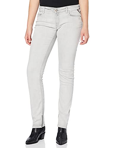 Replay Damen LUZ Ankle Zip Skinny Jeans, Grau (Grey 10), 27W / 30L