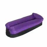 Hiseng Aufblasbares Sofa, Tragbares Luftsofa Luftsack Schwarz Wasserdichtes Air Lounger Aufblasbare Luft Sofa Couch für Strand Camping Reisen Park Musikfestivals Outdoor (Lila,230x70cm)