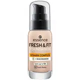 essence cosmetics FRESH & FIT FOUNDATION, Make Up, Nr. 30 fresh honey, nude, pflegend, glättend, mit Vitaminen, natürlich, vegan, ohne Parabene, Mikroplastik Partikel frei (30ml)