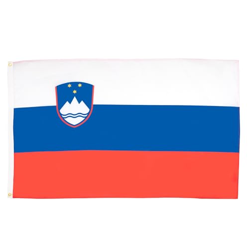 FLAGGE SLOWENIEN 150x90cm - SLOWENISCHE FAHNE 90 x 150 cm - flaggen AZ FLAG Top Qualität