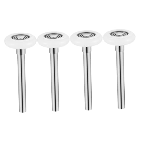 Mipcase 4 Teiliges Garagentor Rollenset Garagentor Hardware Kit Duschtürrollen Garagentor Service Reparatur Türradrolle Ersatzrollen Garagentor Ersatzteile Silbernes Nylon