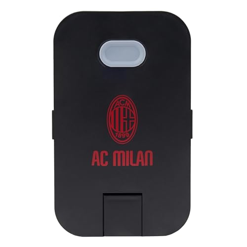 AC Milan – Lunchbox aus PP mit integrierter Telefonhalterung – Crest Monochrome Rot – 1 l – für Mittagessen, Arbeit oder Picknick – Für alle Rotoneri Fans – Offizielles Produkt