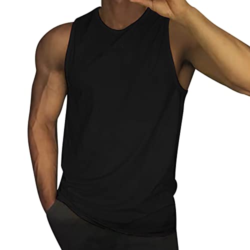 Mymyguoe Tank Top Herren Ärmellose T-Shirt Mit Rollkragen Workout Trägershirt Sleeveless Shirt Muscle Gym Bodybuilding Fitness Training T-Shirts Muskelshirt Männer Gym Tops Tanktops Sportshirt