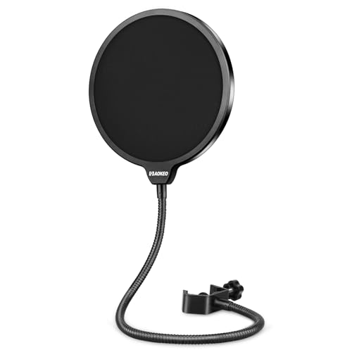 Mikrofon Popschutz,Aokeo Professional Mikrofon Pop Filter Mask Shield Für Blue Yeti,Snowball,HyperX QuadCast und jedes andere Mikrofon