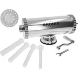BROWIN® Manuell Wurstfüller aus Edelstahl 311020 | 2,5 kg horizontale Wurstmaschine | Wurstfüllmaschine für Küche und Restaurants | Wurstpresse | Machine für hausgemachte Wurst, Cevapcici & Cannelloni