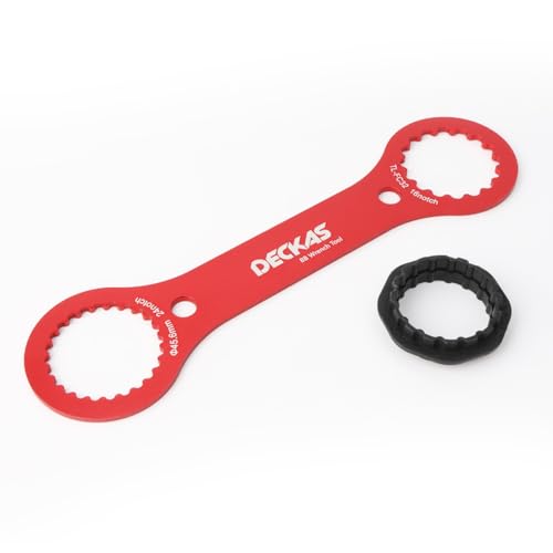 Dfuqanb BB-Schraubenschlüssel, Fahrrad Innenlager Schraubenschlüssel, Centerlock Werkzeug, Tretlager Entferner, Centerlock Werkzeug Schraubenschlüssel, Tretlager Werkzeug, für Fahrradreparaturen rot