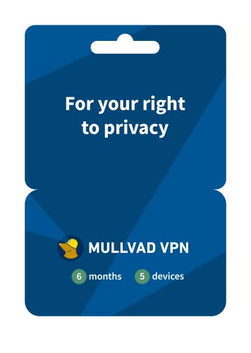 Mullvad VPN | VPN 6 Monate für 5 Geräte | Mehr Datenschutz mit einer intuitiven VPN-Software