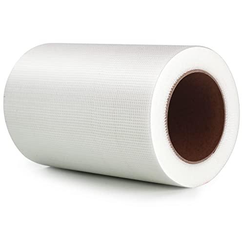 LLPT Selbstklebend Gewebeband Glasfaser-Gewebe 20 cm x 30 m Industriequalität Extra Stärke 200g Fasergewebe Schwere Reparaturband für Nahtflicken Wandriss Nahtreparatur Farbe Weiß (DRF810)