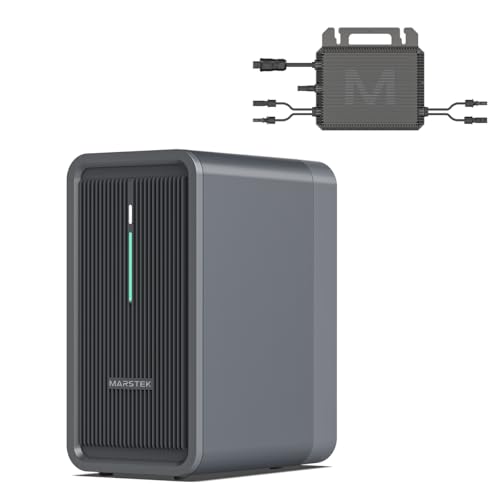 B2500 Balkonkraftwerk mit Speicher+800W Mikrowechselrichter, 2025 Updated Marstek 2240Wh LiFePO4 Akku 6000 Ladezyklen, Erweiterbar auf 8960Wh, Einfache Installation, IP65 wasserdicht & staubfest
