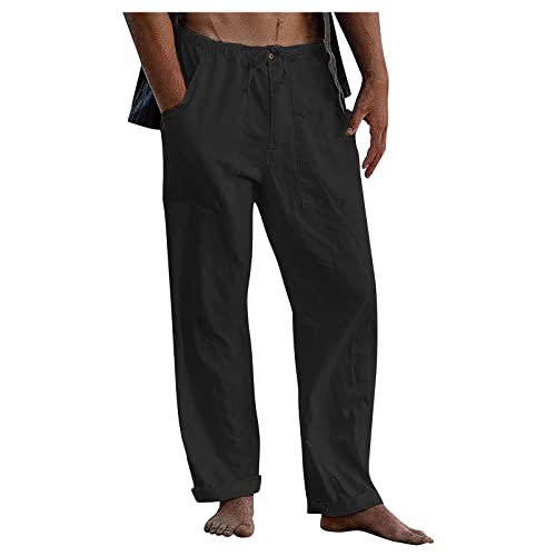 Sommer Cargohose Herren Trainingshose Herren Männer Jogginghose Brings Hose Stoffhose Herren Business Kniepolster Arbeitshose Jogginghose Herren Weit Wanderhose Herren Unterhosen Schwarz 5XL