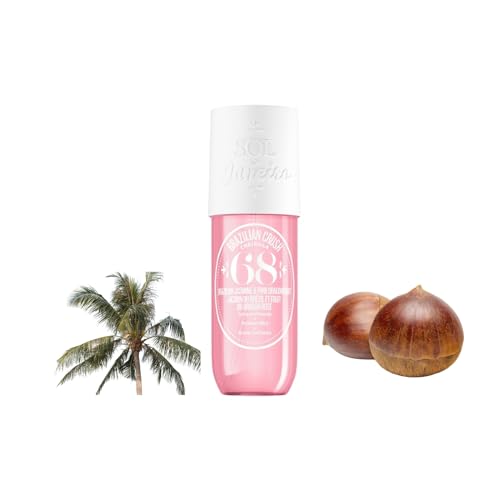 2PC Brazilian Parfum crush Duftspray, Body Splash für Frauen, Lang Anhaltender Duftspray, Haar- und Körperduftnebel, Eau de Toilette, Feuchtigkeitsspendende Befeuchtet die Haut 90ml (Cheirosa '68 1PC)