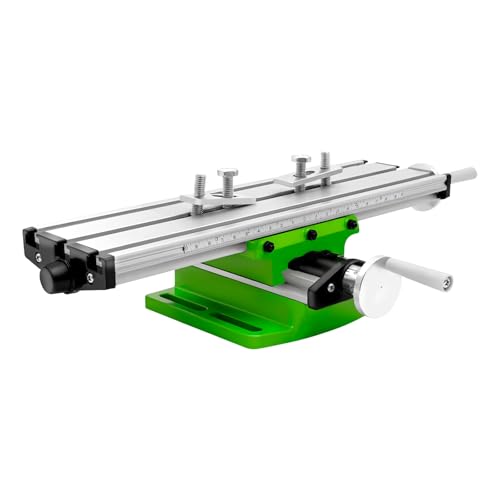 Multifunktions Kreuztisch, Frästisch Arbeitstisch Maschine, Bohrtisch, Koordinatentisch, Schraubstock Support, Bohrtisch, für Elektrische Bohrmaschinenhalter, 39.5 x 24.5 x 7.8cm, Grün