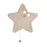 BO BABY'S ONLY - Baby Wandlampe - Stern - Wandleuchte für Babyzimmer - Nachtlampe mit batterie für Kinderzimmer - FSC-Gütezeichen Holzlampe - 25000 Brennstunden - Wandlampe bemalbar