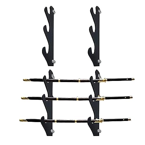 Schwerthaken,2er Pack Katana Schwertständer,Cosplay Schwert Wandhalterung Display Rack Standhalter Hakenhalter für eine Vielzahl von Waffen,Lichtschwert,Samurai,Demon Slayer Katana,Waffen ständer