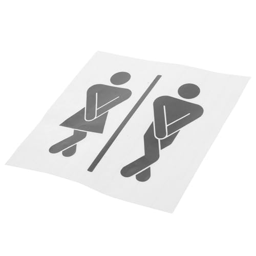 MUSISALY 1 Blatt Sanitär Türaufkleber Badezimmer Aufkleber Toilettenschild Badezimmer Türaufkleber Badezimmer Plaketten Aufkleber Für Badezimmer Wc Schild Wasserfeste Aufkleber