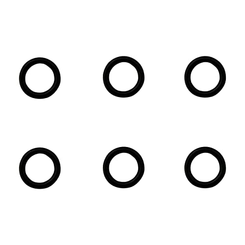 Elitzia 6 schwarze Gummiringe für Kunststoffkappen, Hydrofacial-Maschine, Ersatzteile, Gesichtshautpflege, Schönheit ETBRR01
