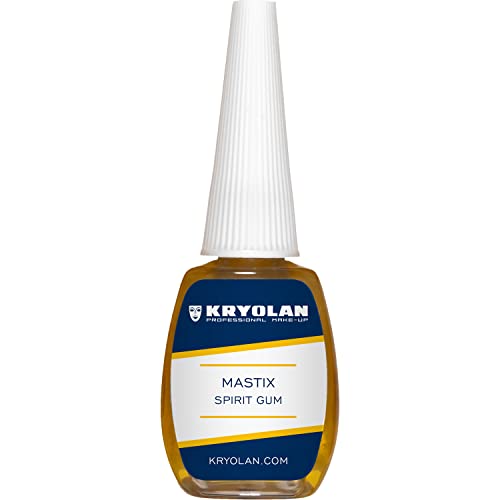 Kryolan Mastix Hautkleber, Pinselflasche 12 ml, für Haare, Bärte und Perücken - ideal für Theater, Film, Halloween, LARP & Make-up Artists