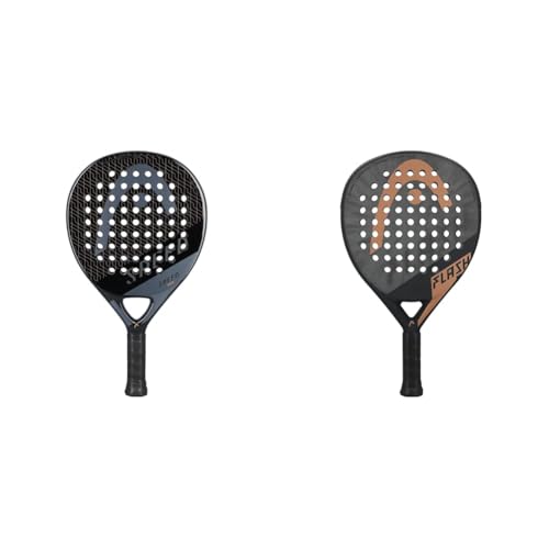 HEAD Evo Speed 2023 Padelschläger, schwarz & Flash 2023 Padelschläger, Coral/grau