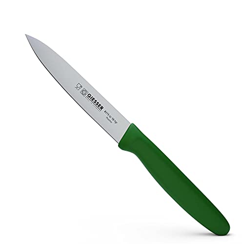 Giesser seit 1776 - Made in Germany - Gemüsemesser 10 cm Veggie, grün, nachhaltiger Griff, rutschfest, kleines Küchenmesser rostfrei, scharfes Messer für gesunde Küche