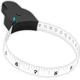 Körpermaßband, Suiyeejan Maßband Körpermaßband 150 cm Maßband, einziehbares Maßband zur Körpermessung und Gewichtsabnahme, Genaues Körpermaßband für Fitness, Schneider, Nähen (Schwarz, 1 Stück)