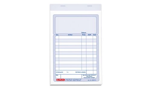 Herlitz 882613 Kassenblöcke Doppelt, DIN A6 - 50 Blatt, 10 Stück