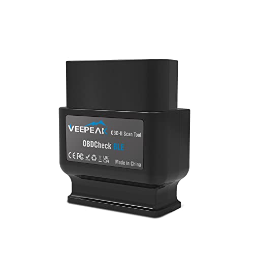 Veepeak OBDCheck BLE Bluetooth 4.0 OBD II Diagnosegerät Auto Diagnose Codeleser Scanner kompatibel mit iOS UND Android