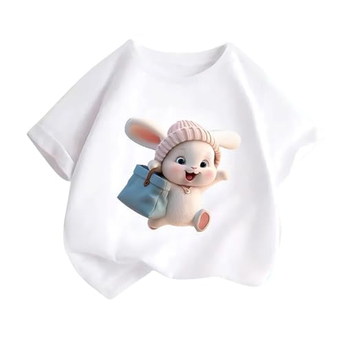 Mädchen Kurze Oberteile Baumwolle Batik Croptop Casual Kurzarmhemd Tie Dye Tshirt Kinder Bedrucken Rundhalsausschnitt Top Sommer Fashion-t-Shirts Mode Shirt Weiß 100