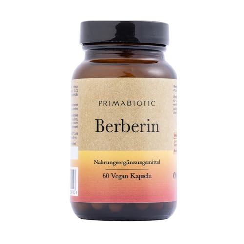 Primabiotic BERBERIN 400MG - 60 VEGAN-Kapseln | Berberis Vulgaris-Extrakt | Natürliche Unterstützung des Stoffwechsels und Lebergesundheit | Maximale Absorption | Leber Verdauung, Darmfunktion