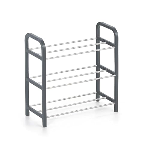 Parence.- 3-stöckiges Schuhregal - Robustes Metall und Elegantes Design - einfach zu montierender Schuhschrank - 40x19x44cm