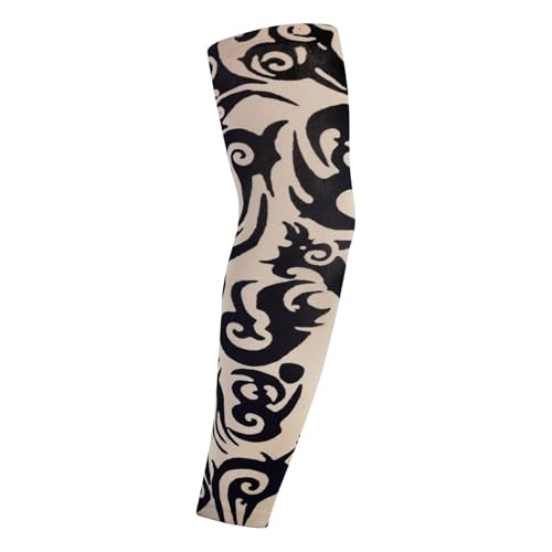 Modische Herrenarmstulpen mit abnehmbaren Ärmeln in trendigen Designs für stilbewusste Männer (Black, One Size)
