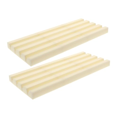Toyvian 2 Stück Spielkarten Halterung Poker zubehör Domino-Halter-Organizer Spielkarten-Organizer Spielständer Halter für Dominospiele Domino-Halterständer Kartenanzeigestand Plastik Beige