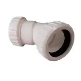 Kompressions-Abflussrohr, 45 Grad, gebogener Winkel, weiß, 45 Grad, 32 mm, Hindernisbogen, Steckverbindung, 2 Stück